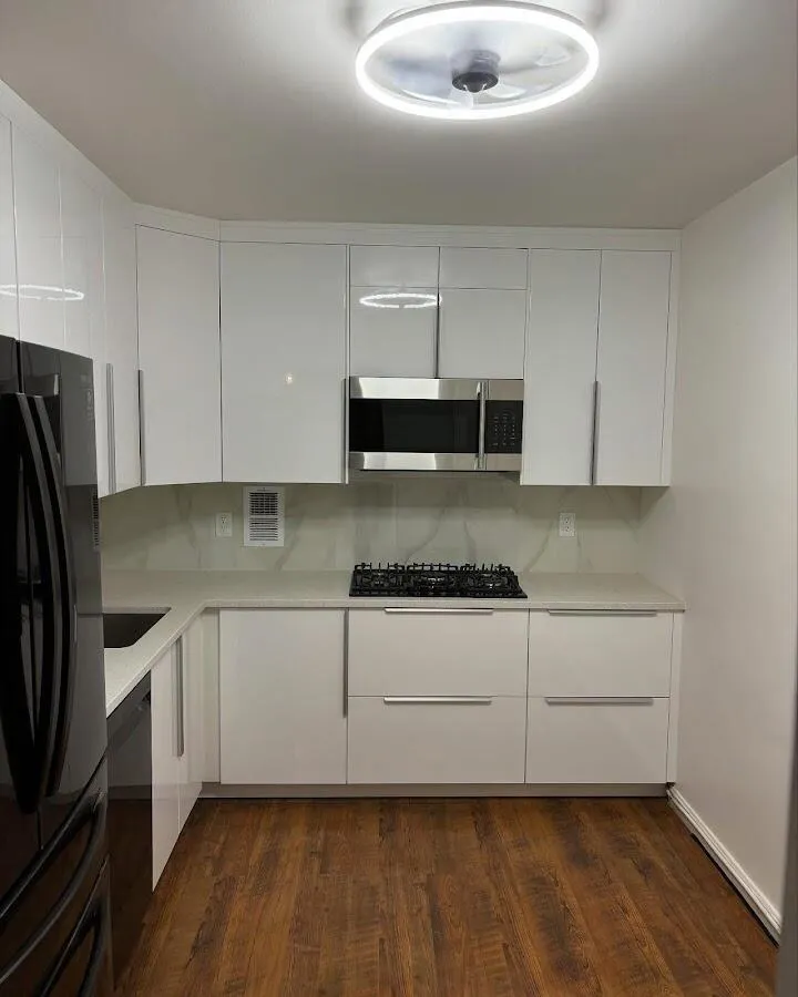 Renovated kitchen with quartz countertops in Wellington